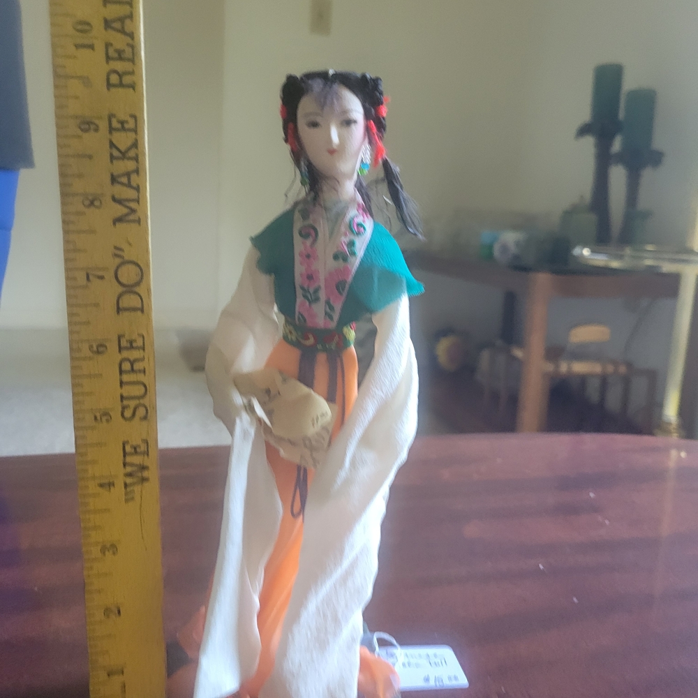Handcrafted Doll with Colorful Asian Attire